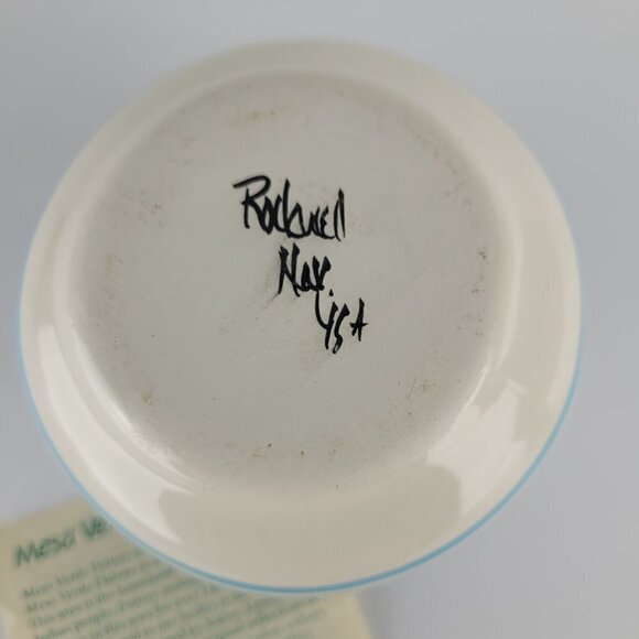 Mesa Verde Pottery Boho Native American Hand Painted Glazed Ceramic Pottery/Vase - Picture 7 of 9